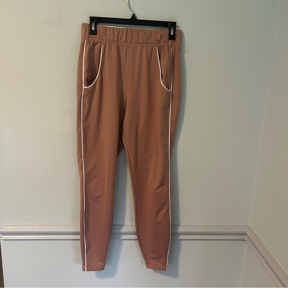 Gymshark Pink & White Recess Stretch Loungewear Joggers Size Small